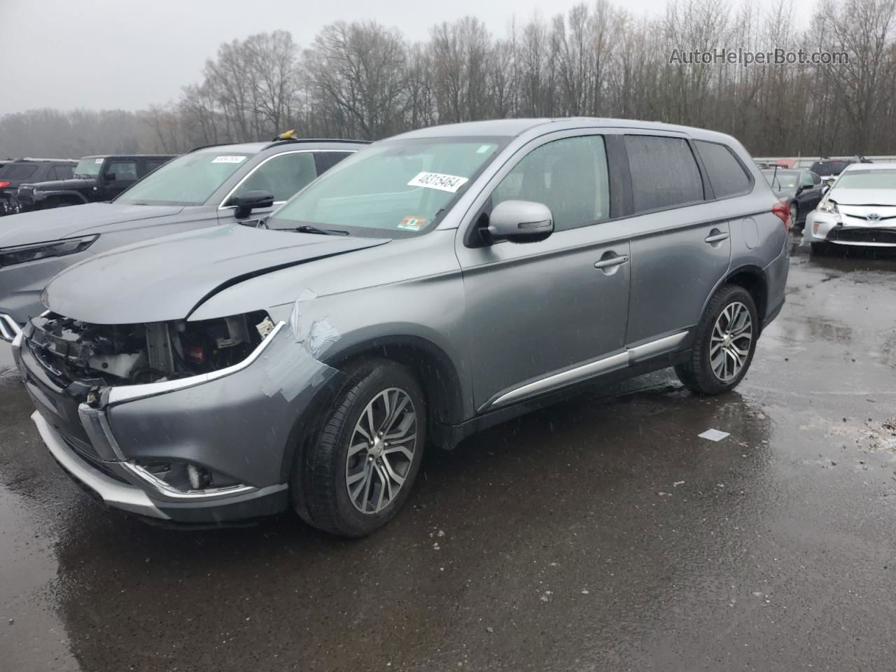 2017 Mitsubishi Outlander Se Gray vin: JA4AZ3A3XHZ017099