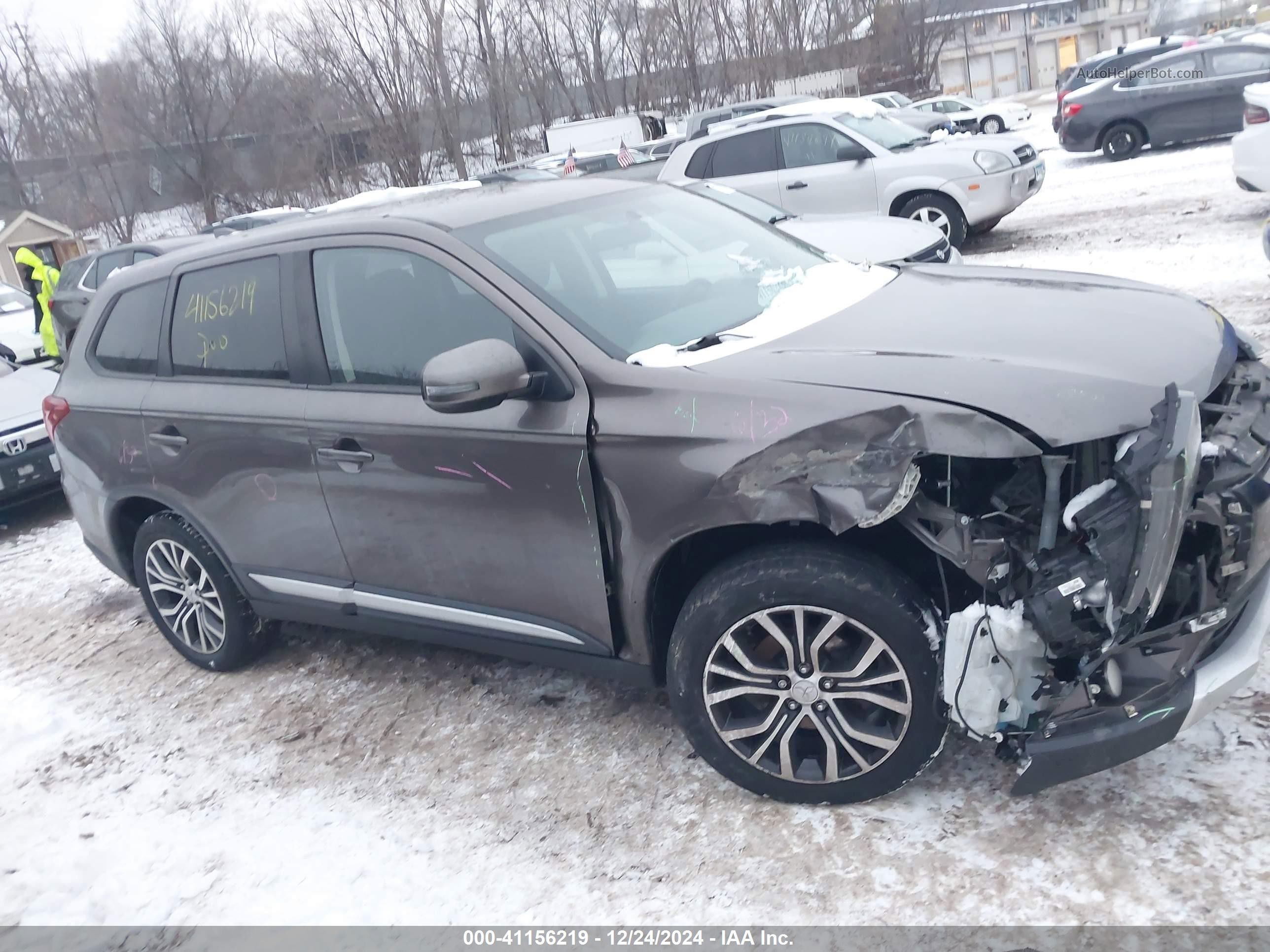 2017 Mitsubishi Outlander Se/sel Gray vin: JA4AZ3A3XHZ035148