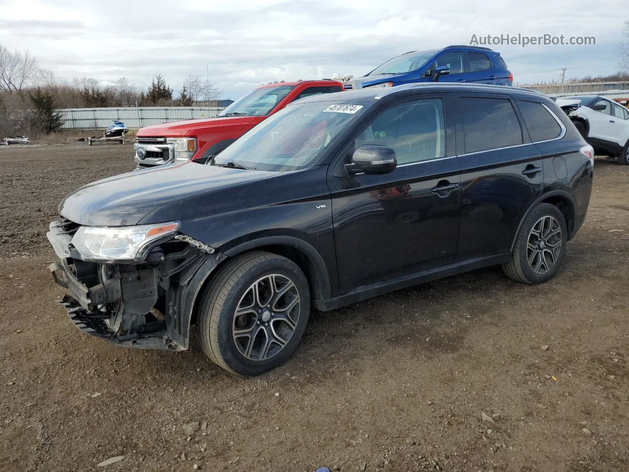 2015 Mitsubishi Outlander Gt Черный vin: JA4JZ4AX1FZ004361