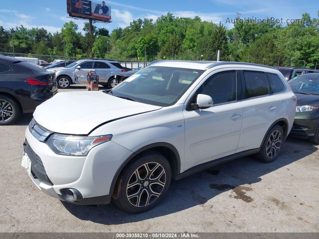 2015 Mitsubishi Outlander Gt White vin: JA4JZ4AX2FZ011500