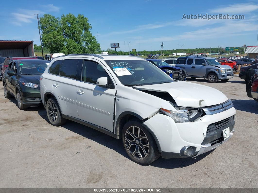 2015 Mitsubishi Outlander Gt White vin: JA4JZ4AX2FZ011500