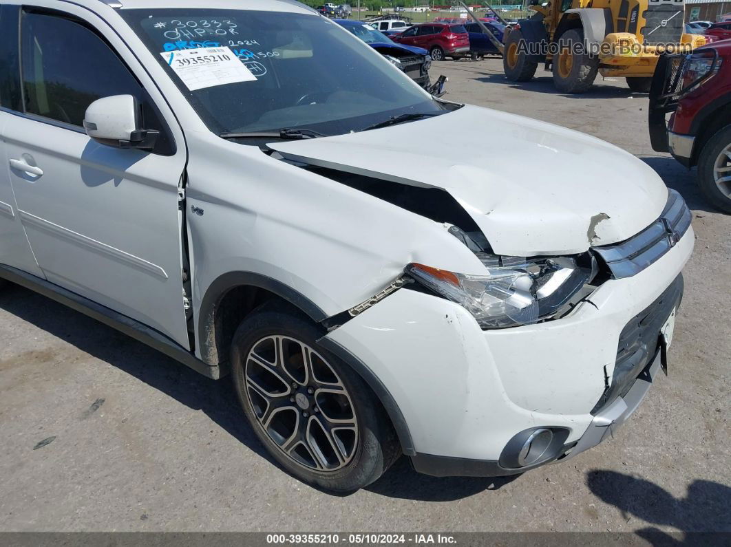 2015 Mitsubishi Outlander Gt White vin: JA4JZ4AX2FZ011500