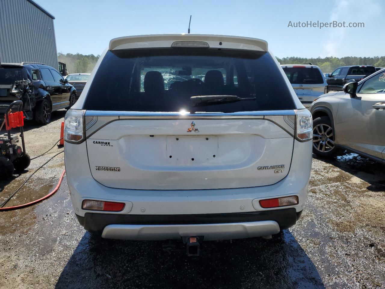 2015 Mitsubishi Outlander Gt White vin: JA4JZ4AX4FZ009182