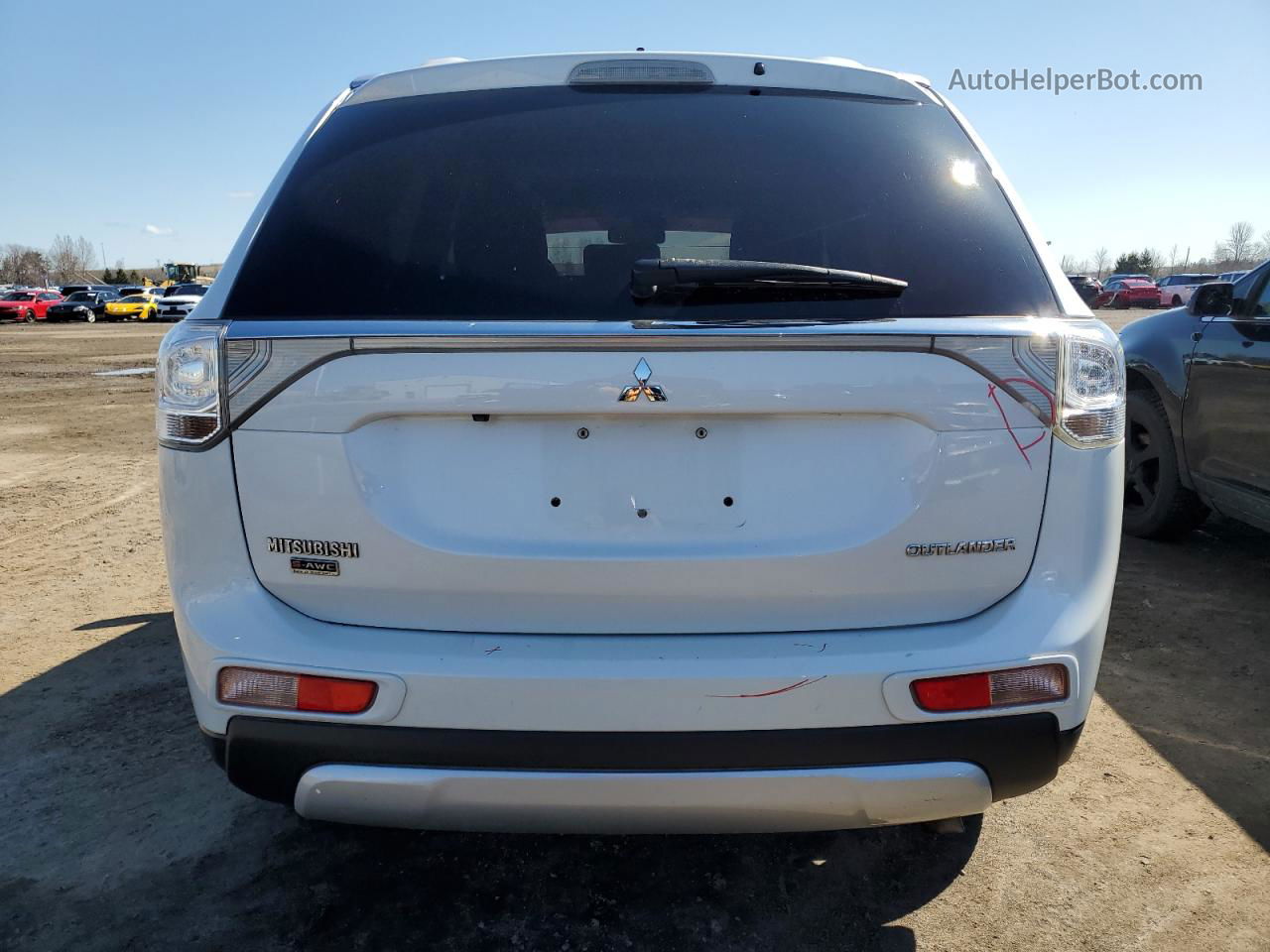 2015 Mitsubishi Outlander Gt White vin: JA4JZ4AX5FZ603909