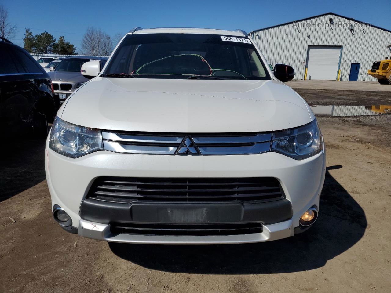 2015 Mitsubishi Outlander Gt White vin: JA4JZ4AX5FZ603909