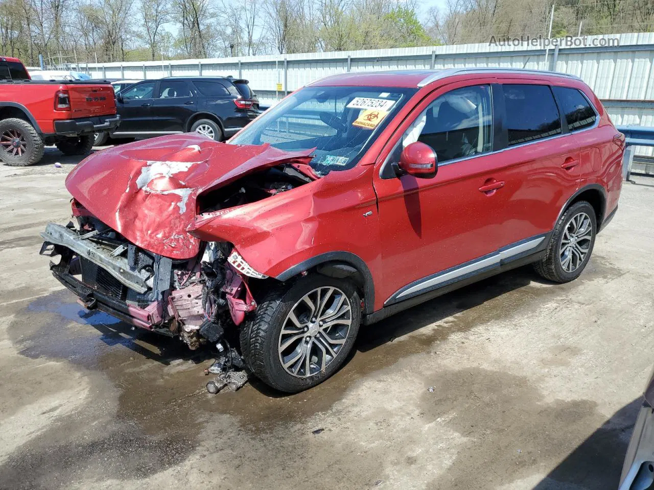 2016 Mitsubishi Outlander Gt Red vin: JA4JZ4AX5GZ030799