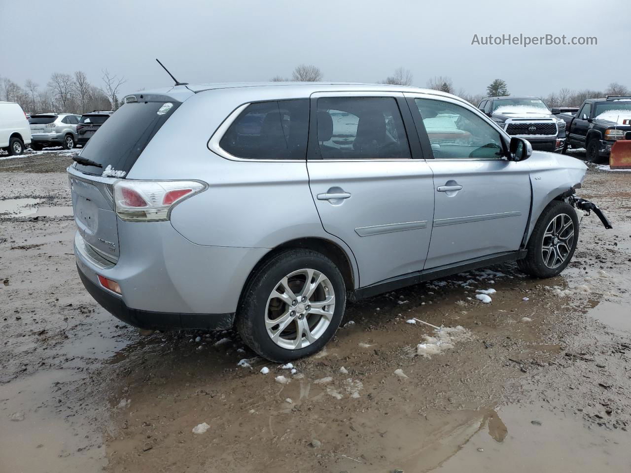 2014 Mitsubishi Outlander Gt Silver vin: JA4JZ4AX6EZ014205