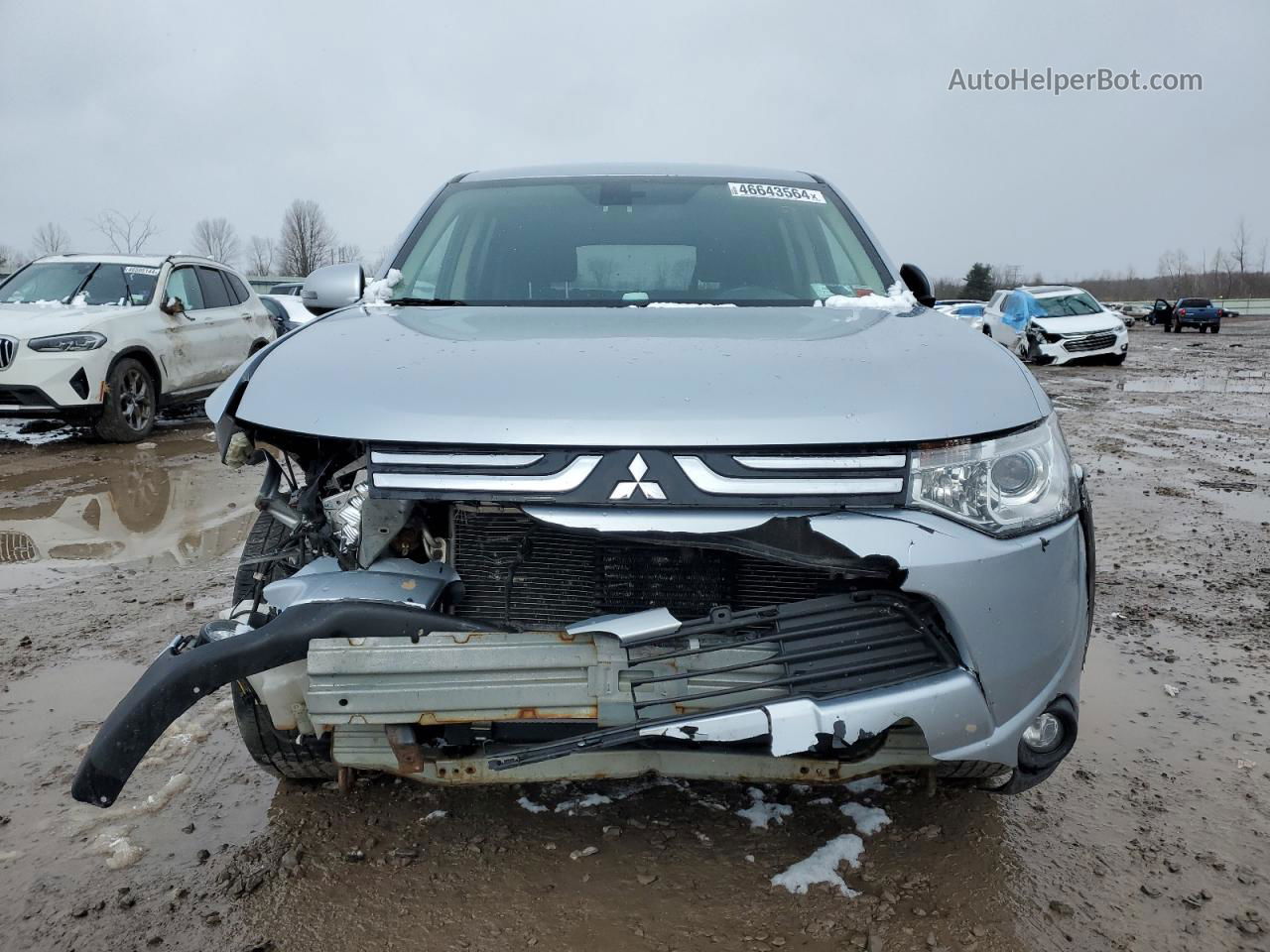 2014 Mitsubishi Outlander Gt Серебряный vin: JA4JZ4AX6EZ014205