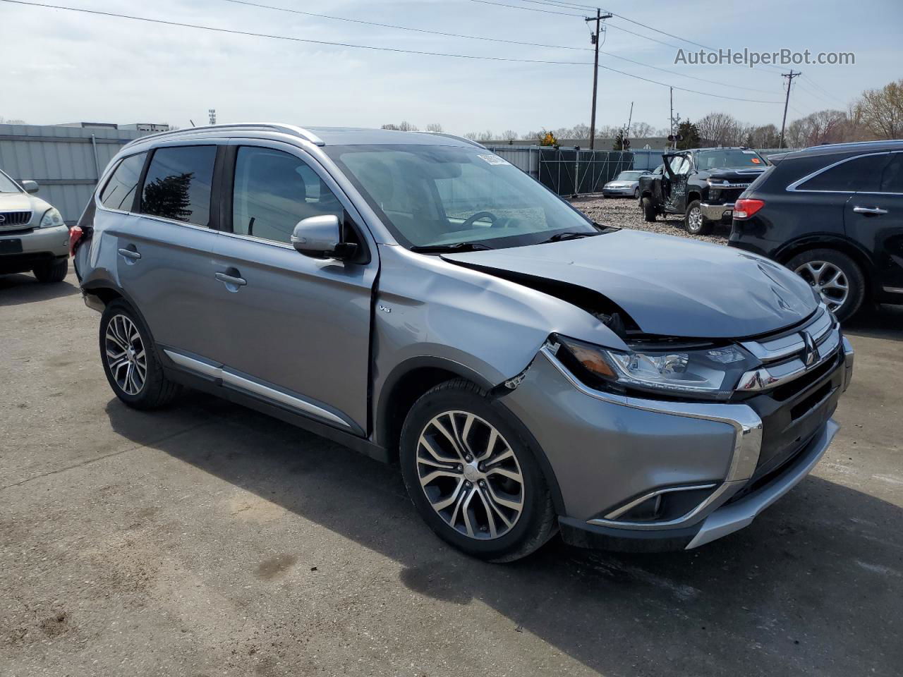 2016 Mitsubishi Outlander Gt Gray vin: JA4JZ4AX6GZ058952