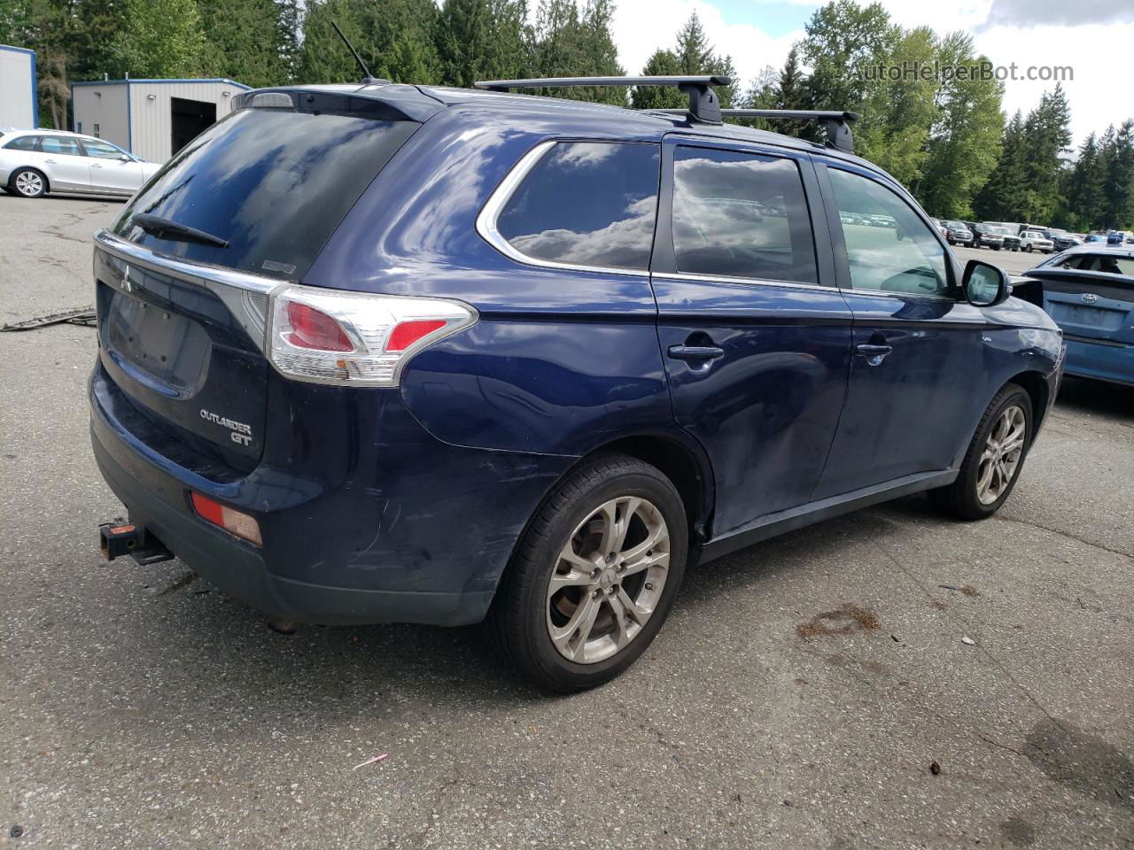 2014 Mitsubishi Outlander Gt Blue vin: JA4JZ4AX7EZ016724