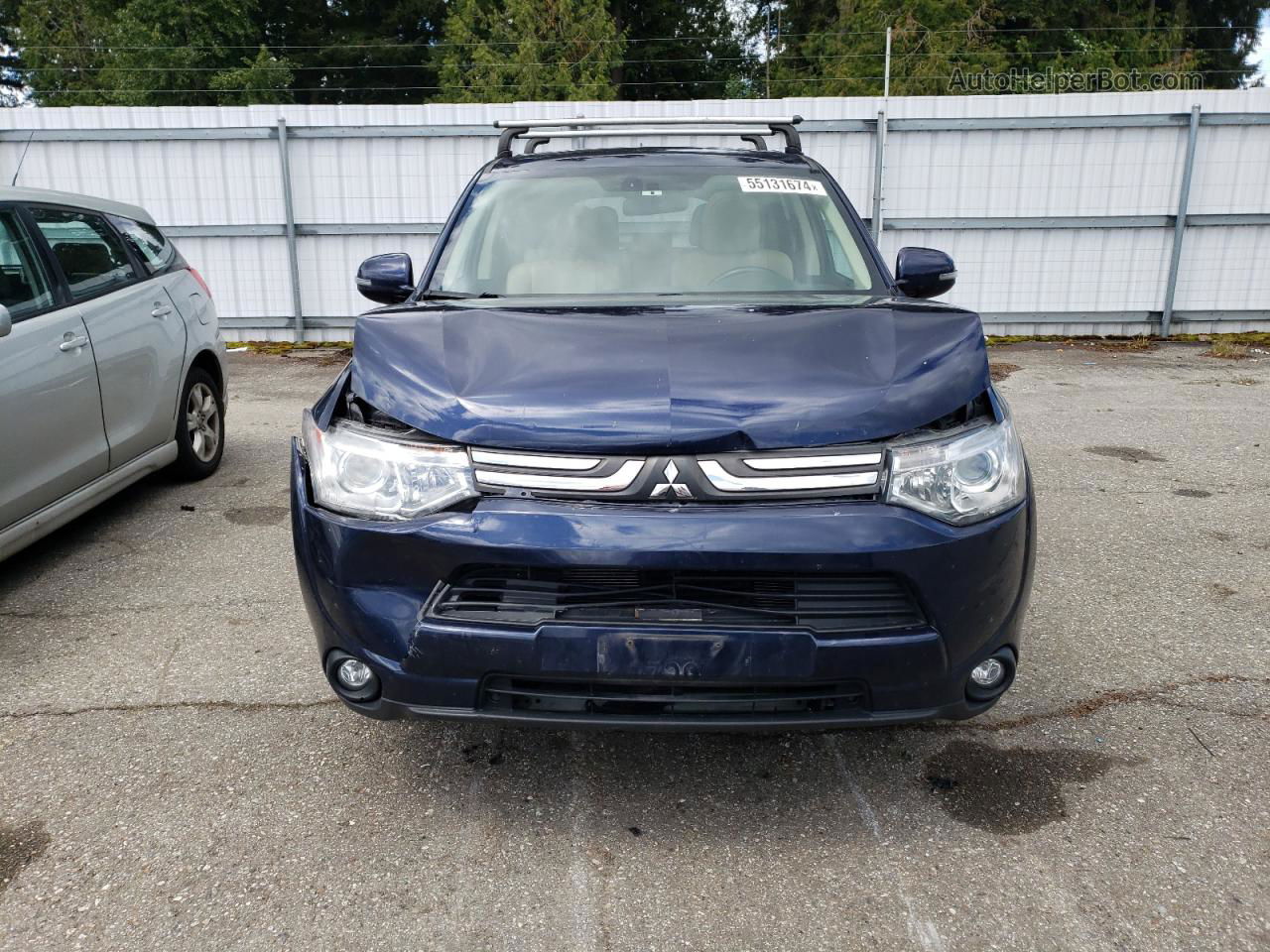 2014 Mitsubishi Outlander Gt Blue vin: JA4JZ4AX7EZ016724