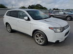 2014 Mitsubishi Outlander Gt White vin: JA4JZ4AX8EZ001939