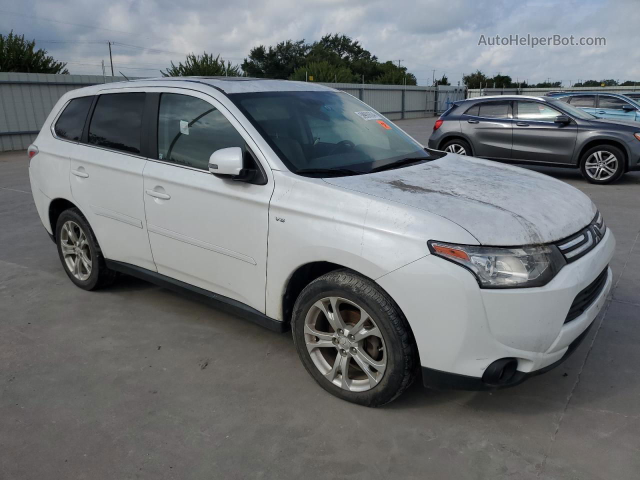 2014 Mitsubishi Outlander Gt White vin: JA4JZ4AX8EZ001939