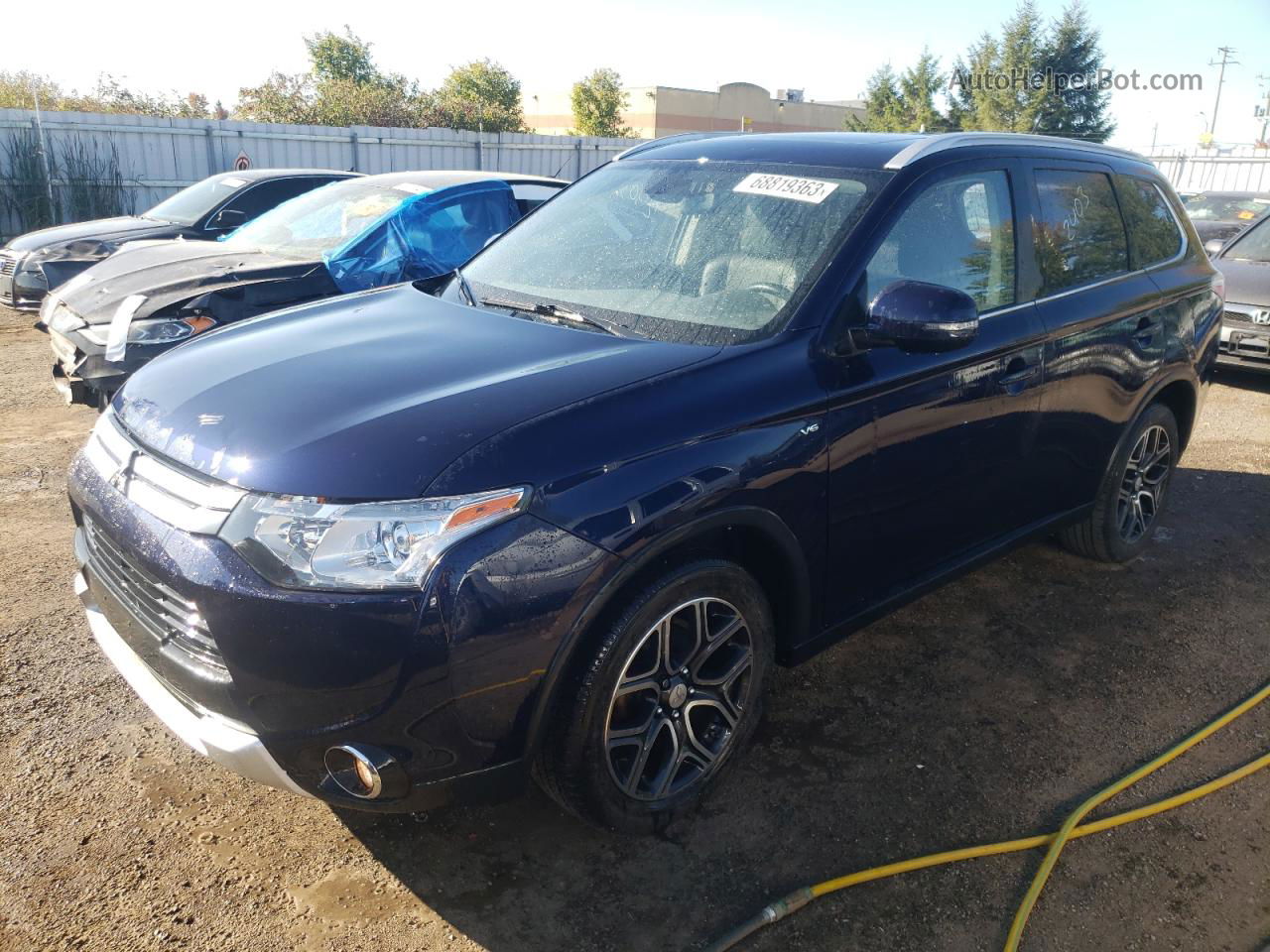 2015 Mitsubishi Outlander Gt Синий vin: JA4JZ4AX8FZ602981