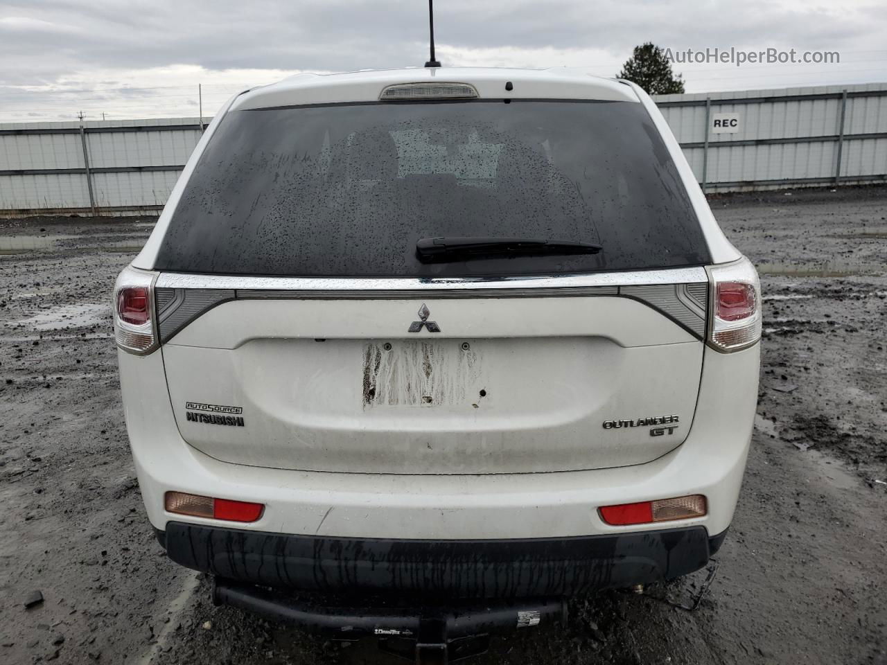 2014 Mitsubishi Outlander Gt Белый vin: JA4JZ4AX9EZ008396