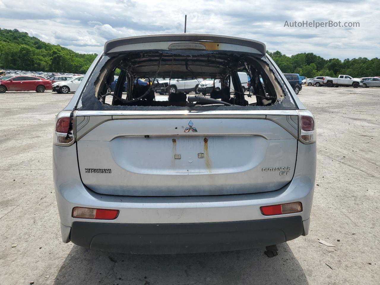 2014 Mitsubishi Outlander Gt Silver vin: JA4JZ4AXXEZ009718