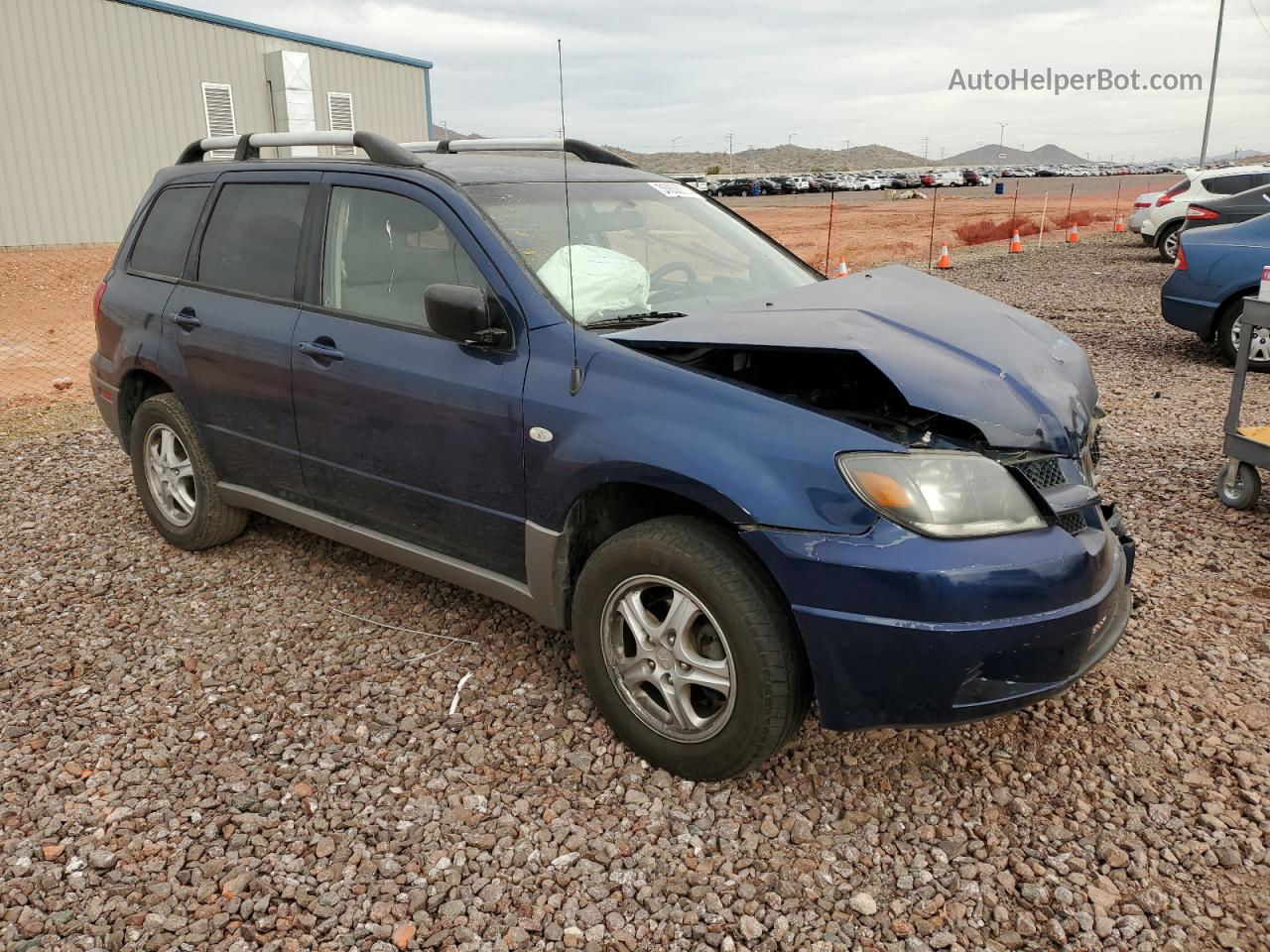 2003 Mitsubishi Outlander Ls Blue vin: JA4LX31G03U046778