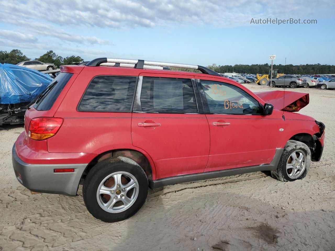 2003 Mitsubishi Outlander Ls Red vin: JA4LX31G03U091607