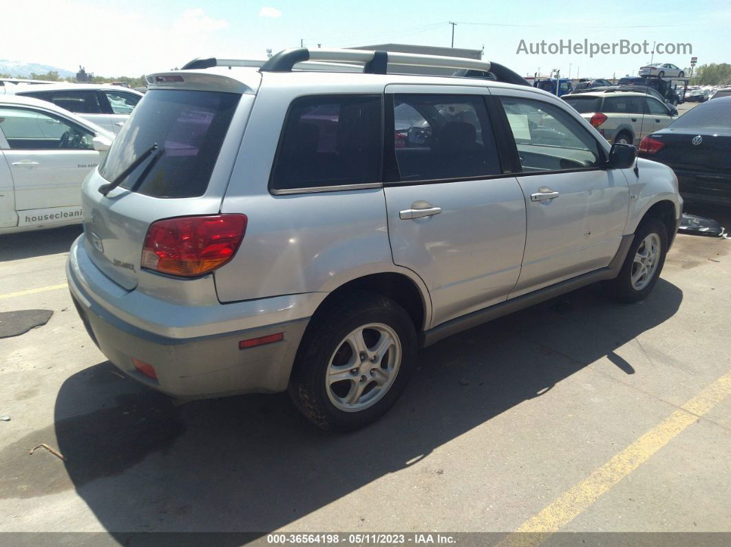 2003 Mitsubishi Outlander Ls Silver vin: JA4LX31G23U092757