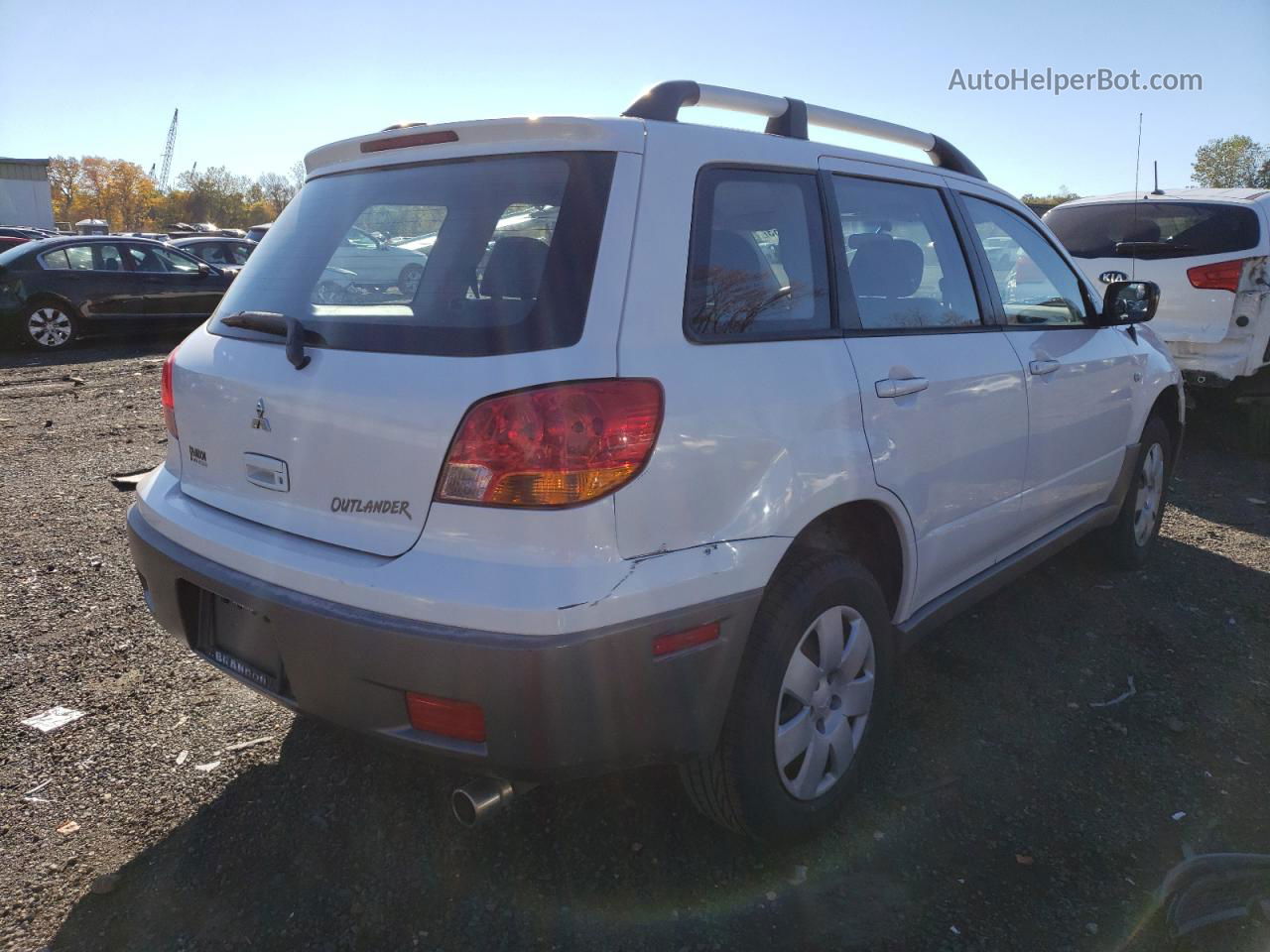 2003 Mitsubishi Outlander Ls White vin: JA4LX31G33U055796