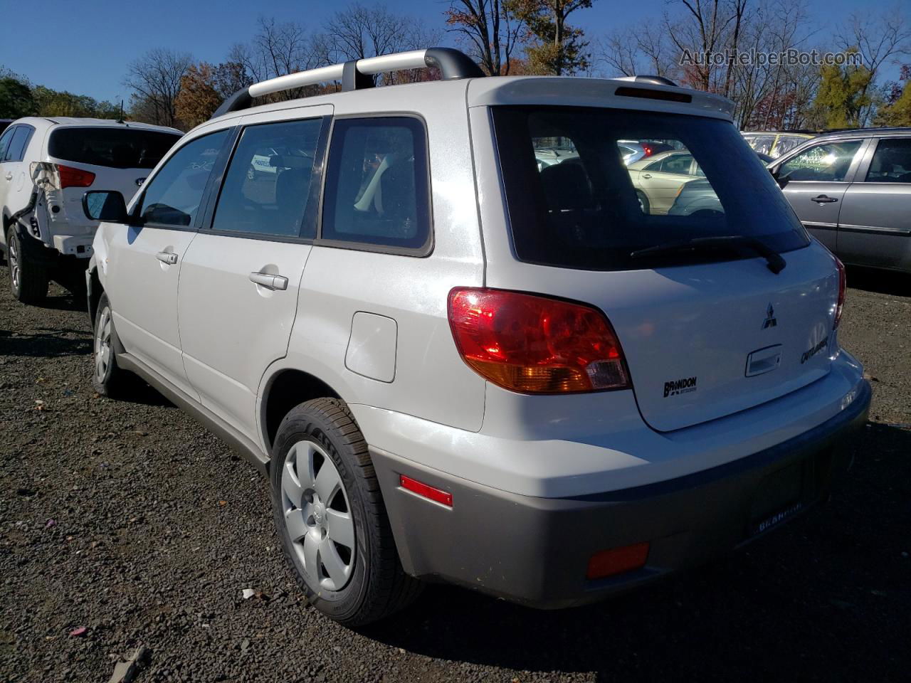 2003 Mitsubishi Outlander Ls White vin: JA4LX31G33U055796