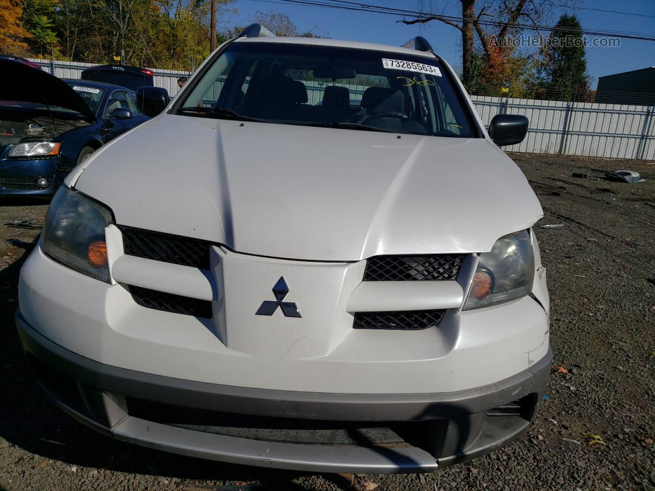 2003 Mitsubishi Outlander Ls White vin: JA4LX31G33U055796