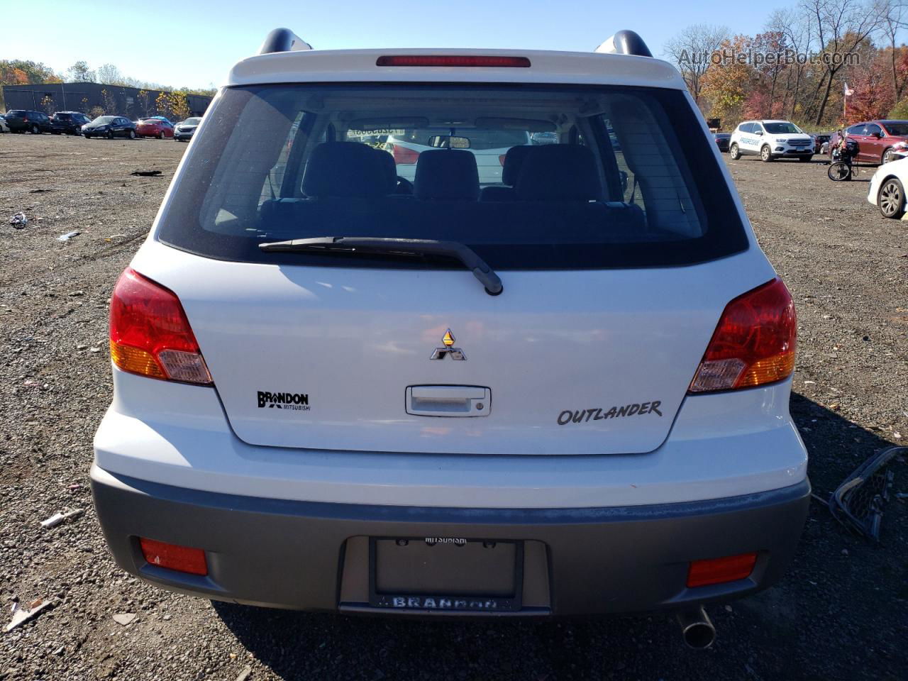 2003 Mitsubishi Outlander Ls White vin: JA4LX31G33U055796