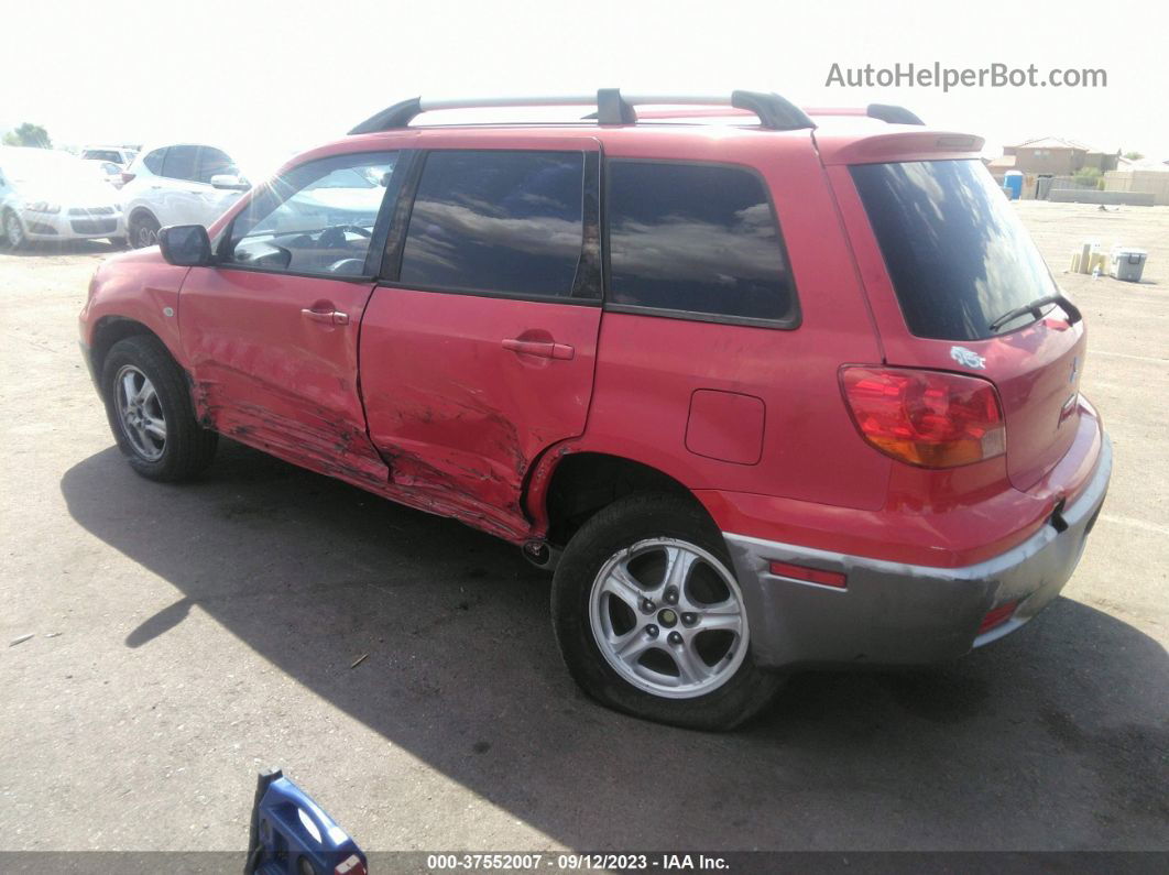 2003 Mitsubishi Outlander Ls Red vin: JA4LX31G33U067673