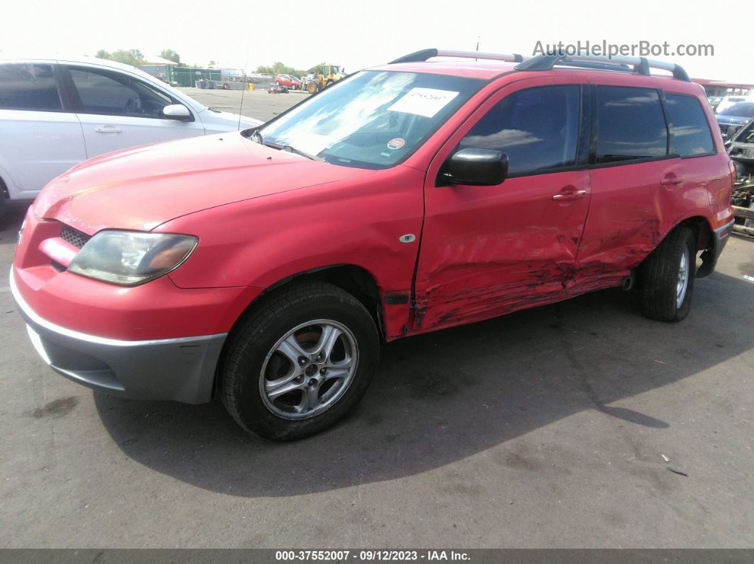 2003 Mitsubishi Outlander Ls Red vin: JA4LX31G33U067673