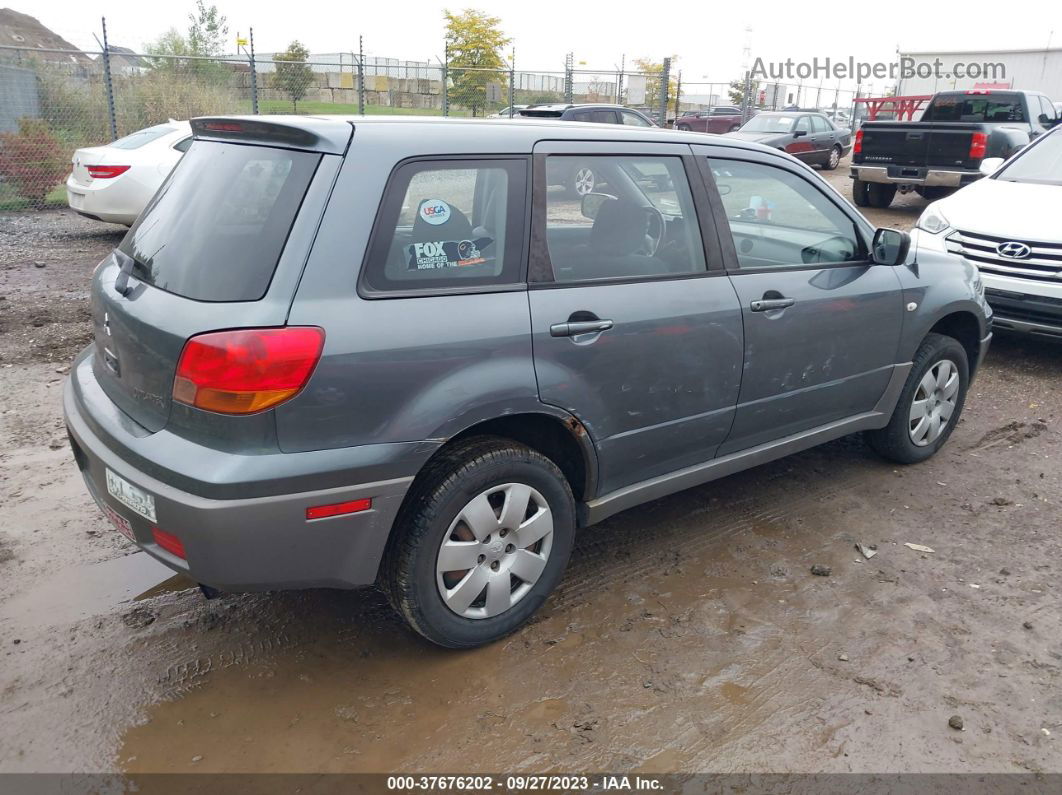 2003 Mitsubishi Outlander Ls Gray vin: JA4LX31G43U036027