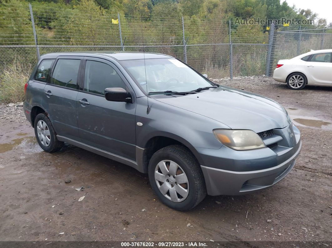 2003 Mitsubishi Outlander Ls Gray vin: JA4LX31G43U036027