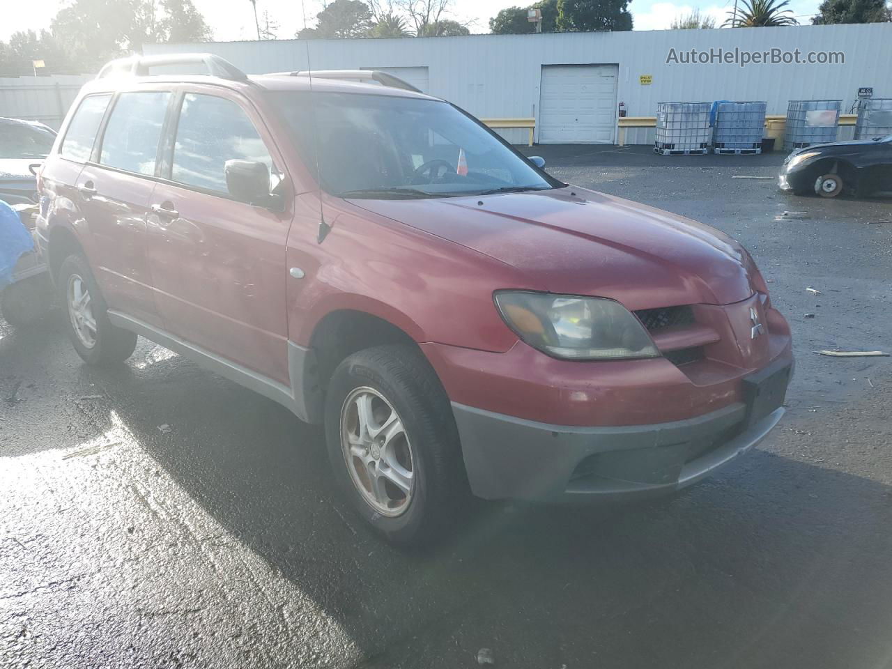 2003 Mitsubishi Outlander Ls Red vin: JA4LX31G43U061915