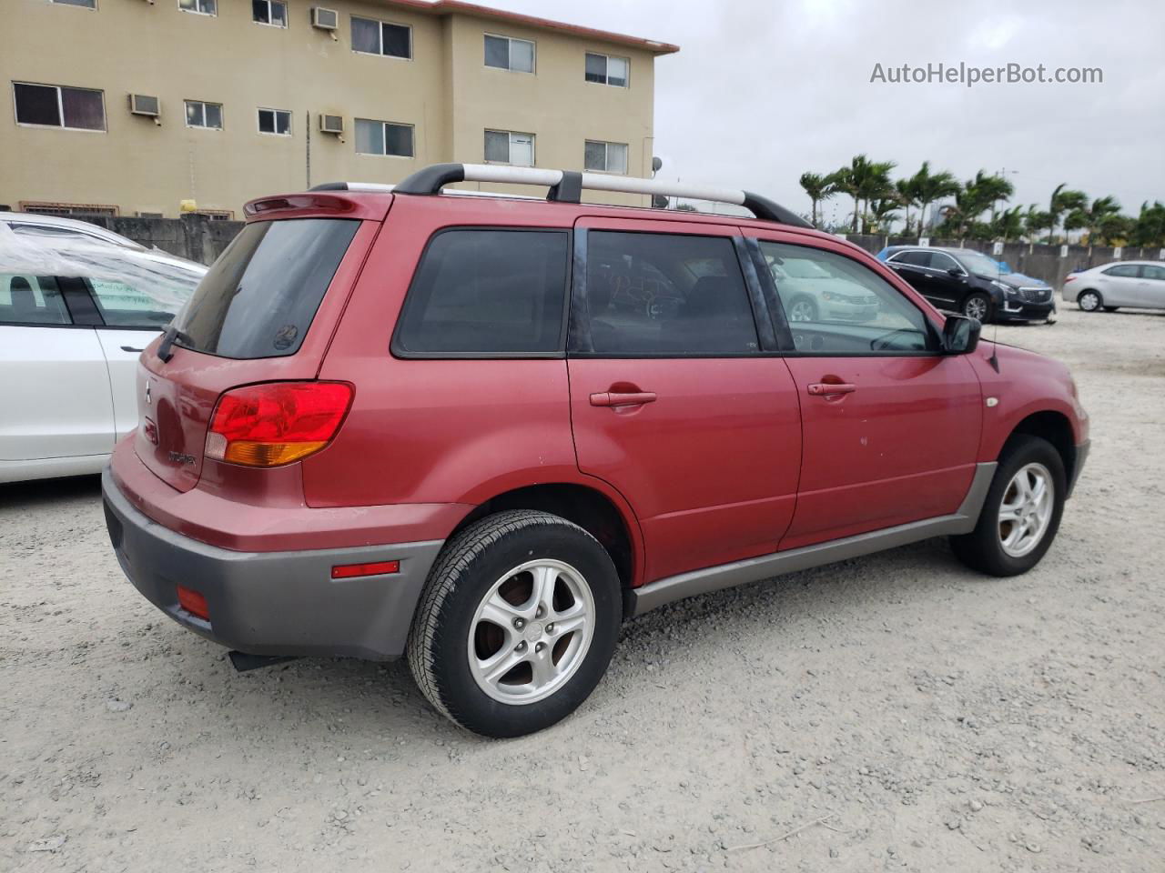 2003 Mitsubishi Outlander Ls Burgundy vin: JA4LX31G53U037235