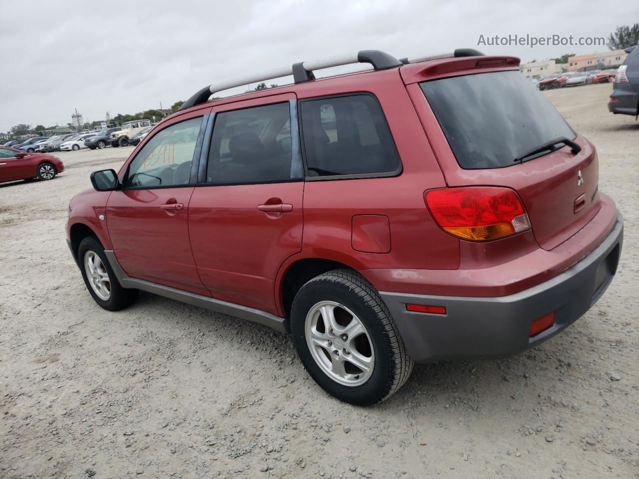 2003 Mitsubishi Outlander Ls Burgundy vin: JA4LX31G53U037235