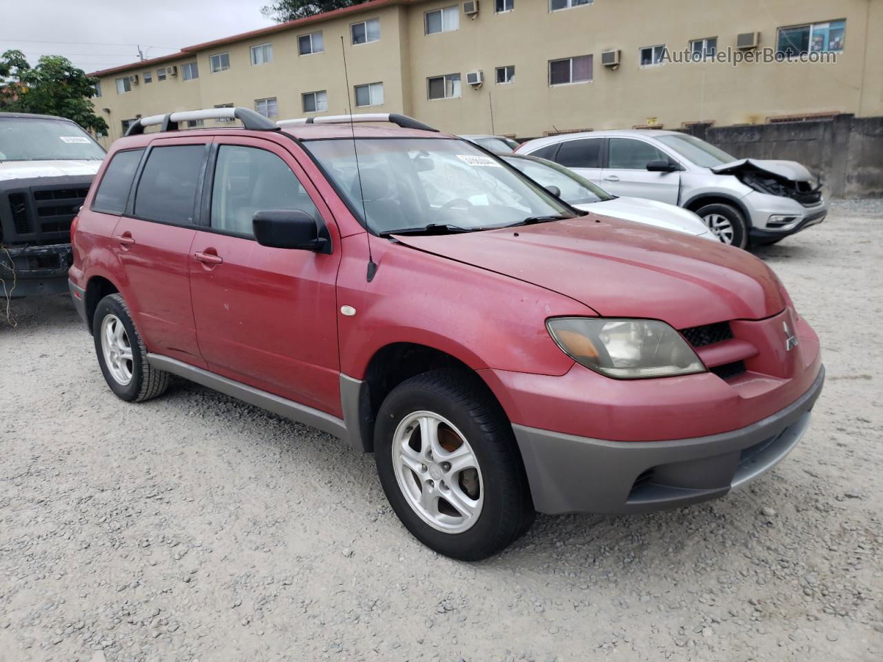 2003 Mitsubishi Outlander Ls Burgundy vin: JA4LX31G53U037235