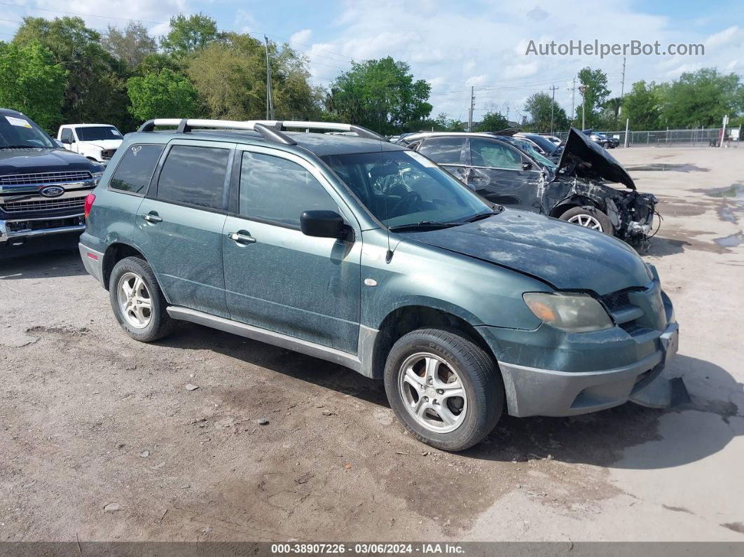 2003 Mitsubishi Outlander Ls Green vin: JA4LX31G53U094700