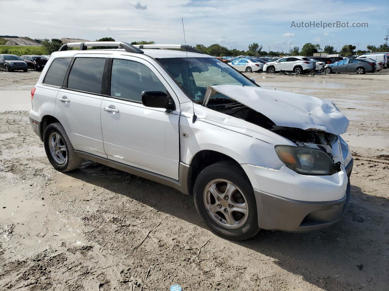 2003 Mitsubishi Outlander Ls Белый vin: JA4LX31G53U109440