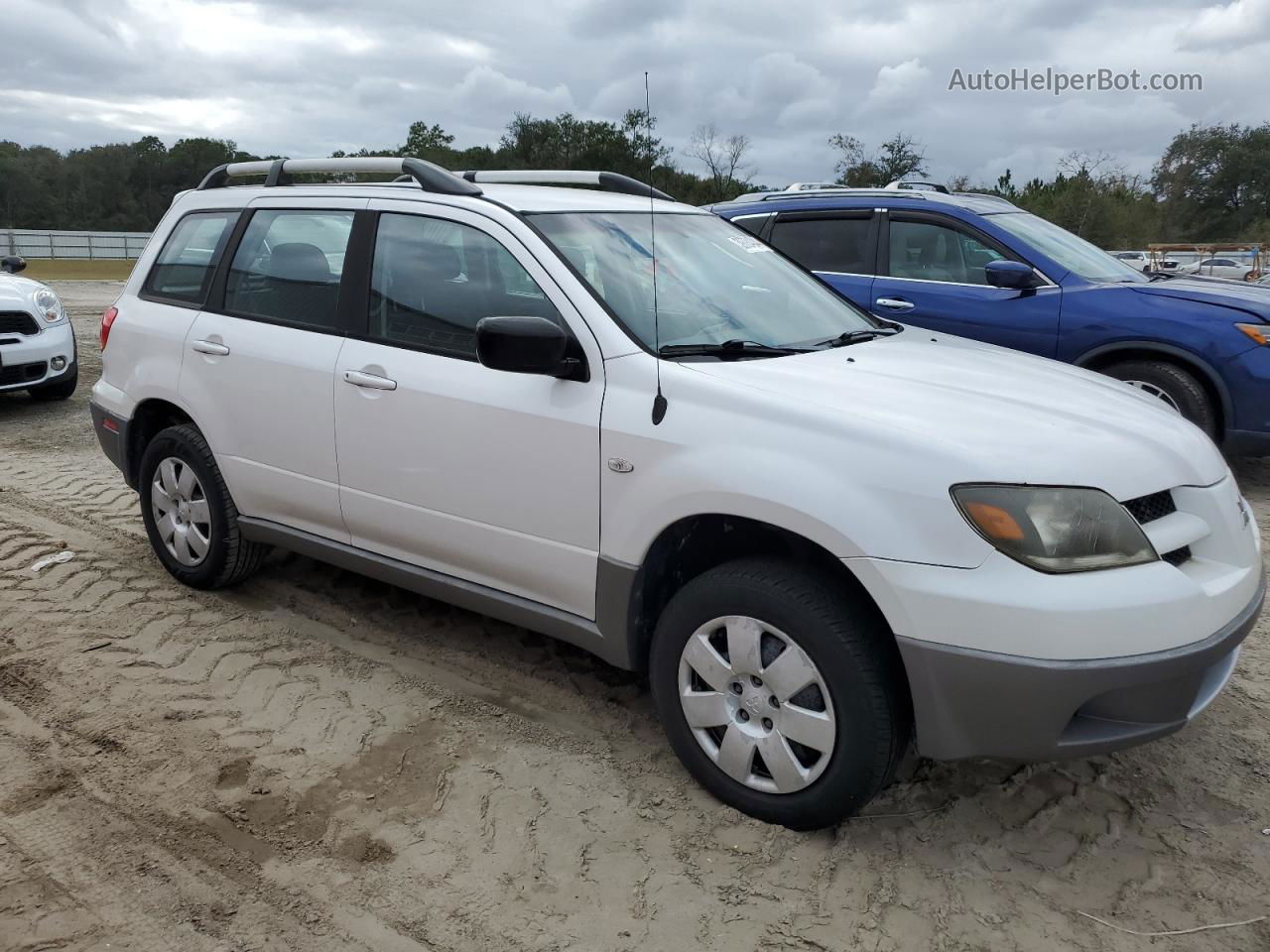 2003 Mitsubishi Outlander Ls White vin: JA4LX31G63U102402