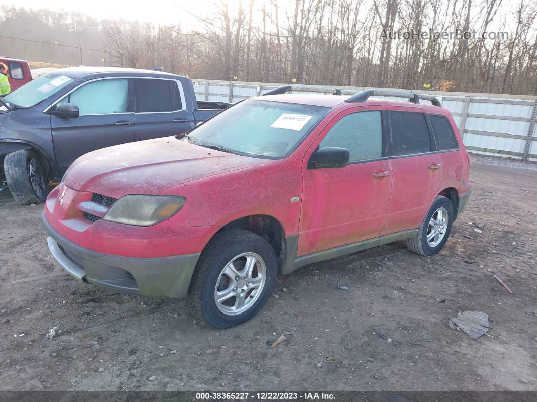 2003 Mitsubishi Outlander Ls Red vin: JA4LX31G63U106028