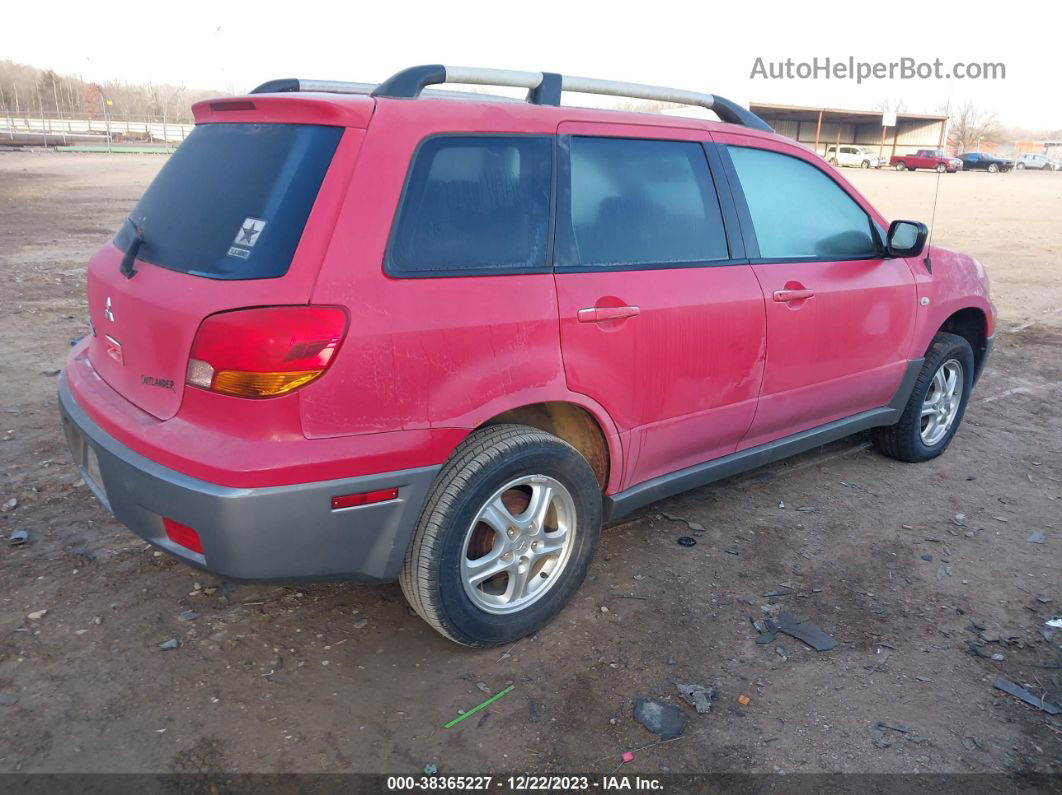 2003 Mitsubishi Outlander Ls Red vin: JA4LX31G63U106028