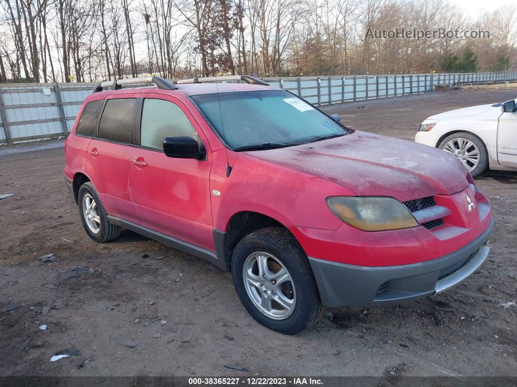 2003 Mitsubishi Outlander Ls Red vin: JA4LX31G63U106028