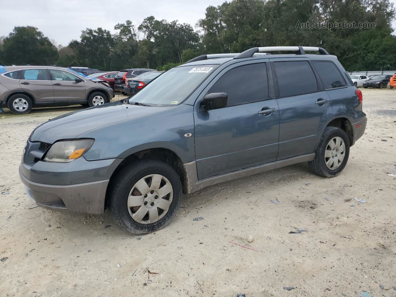 2003 Mitsubishi Outlander Ls Blue vin: JA4LX31G63U114372