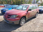 2003 Mitsubishi Outlander Ls Red vin: JA4LX31G93U035455