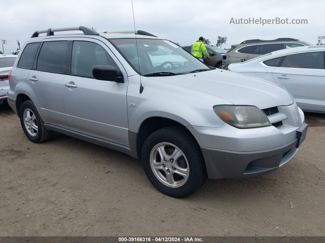 2003 Mitsubishi Outlander Ls Silver vin: JA4LX31G93U080055