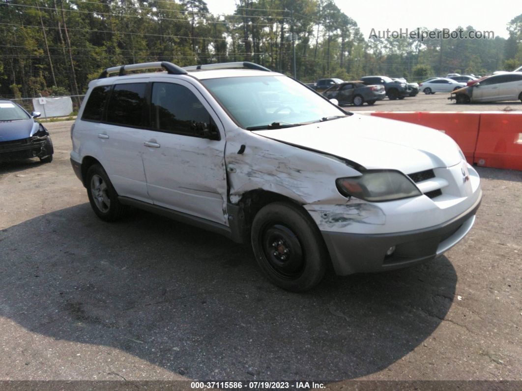 2003 Mitsubishi Outlander Xls White vin: JA4LX41G33U069770