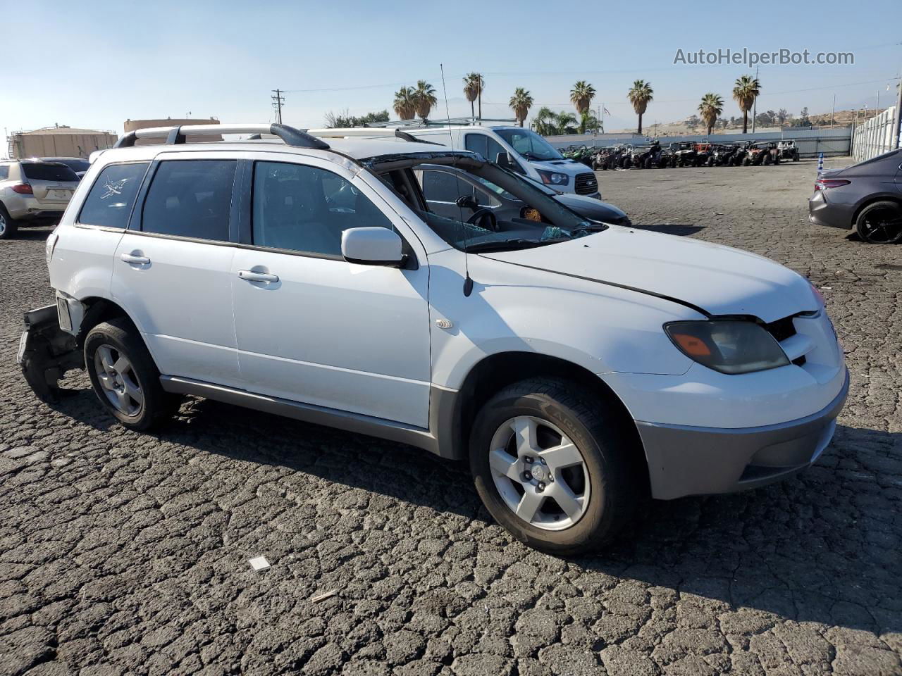 2003 Mitsubishi Outlander Xls White vin: JA4LX41G43U075612