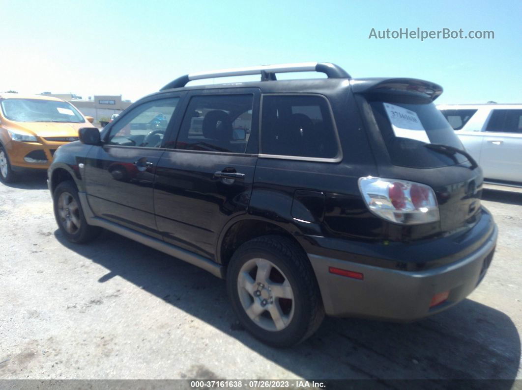 2003 Mitsubishi Outlander Xls Black vin: JA4LX41G63U072842