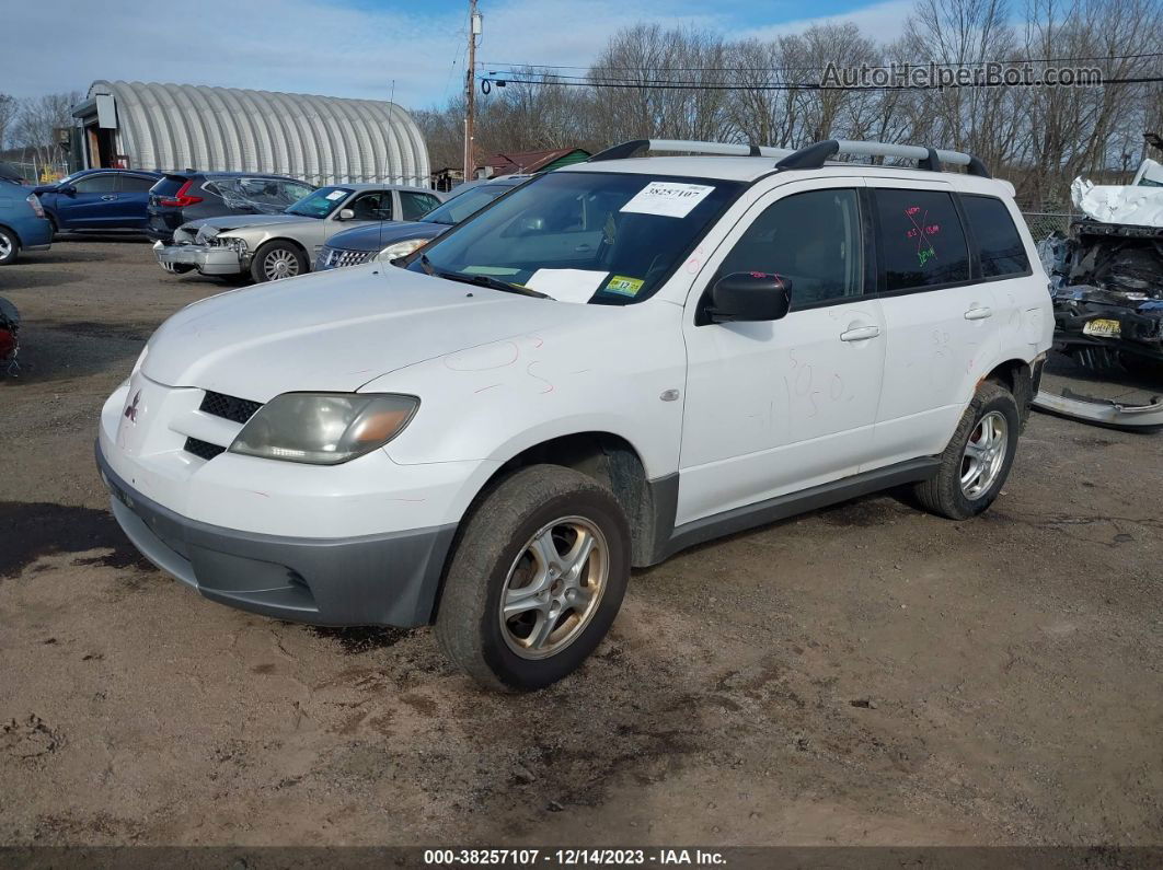 2003 Mitsubishi Outlander Ls White vin: JA4LZ31G33U090557