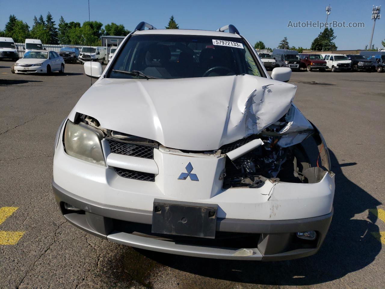 2003 Mitsubishi Outlander Xls White vin: JA4LZ41G53U021049