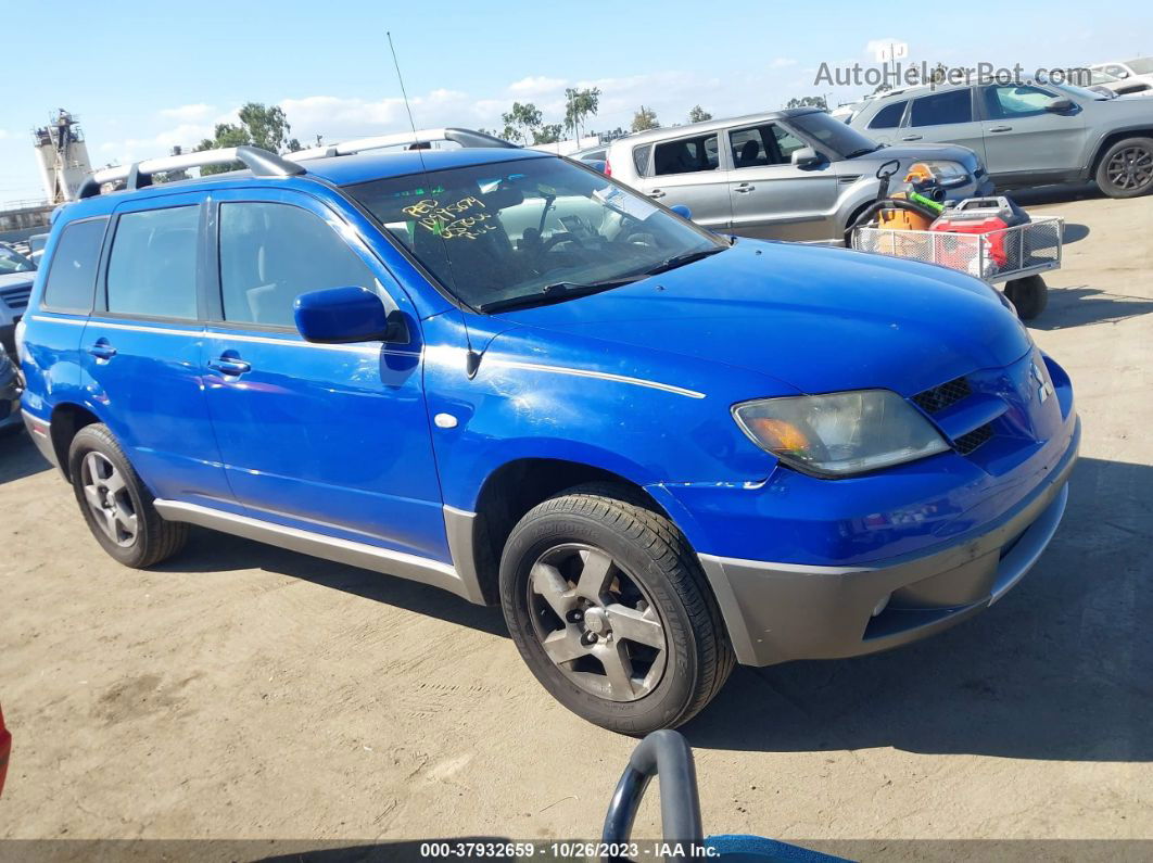 2003 Mitsubishi Outlander Xls Blue vin: JA4LZ41G53U054178